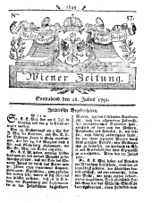 Wiener Zeitung 17910716 Seite: 1