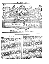 Wiener Zeitung 17910727 Seite: 1