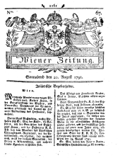 Wiener Zeitung 17910820 Seite: 1