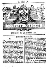 Wiener Zeitung 17911026 Seite: 1