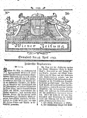 Wiener Zeitung 17920428 Seite: 1