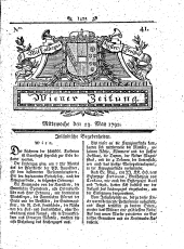 Wiener Zeitung 17920523 Seite: 1