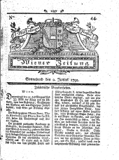 Wiener Zeitung 17920602 Seite: 1