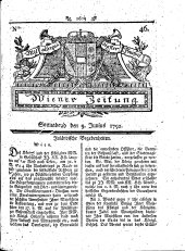 Wiener Zeitung 17920609 Seite: 1