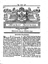 Wiener Zeitung 17921031 Seite: 1