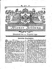 Wiener Zeitung 17921229 Seite: 1