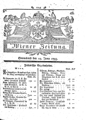 Wiener Zeitung 17930615 Seite: 1