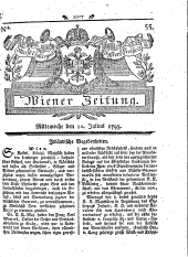 Wiener Zeitung 17930710 Seite: 1