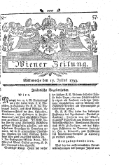 Wiener Zeitung 17930717 Seite: 1