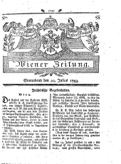 Wiener Zeitung 17930720 Seite: 1