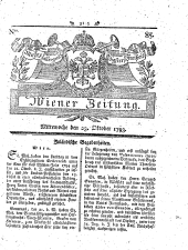 Wiener Zeitung 17931023 Seite: 1