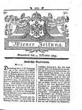 Wiener Zeitung 17931109 Seite: 1