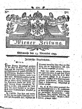 Wiener Zeitung 17931113 Seite: 1
