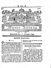 Wiener Zeitung 17931214 Seite: 1