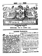 Wiener Zeitung 17970726 Seite: 1