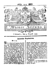 Wiener Zeitung 17970809 Seite: 1