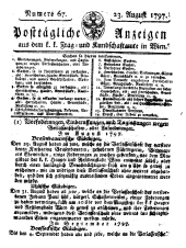 Wiener Zeitung 17970823 Seite: 39