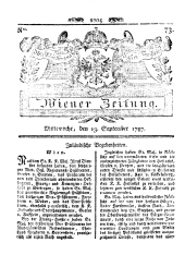Wiener Zeitung 17970913 Seite: 1