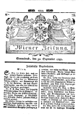 Wiener Zeitung 17970930 Seite: 1