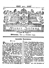 Wiener Zeitung 17971011 Seite: 1