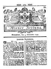Wiener Zeitung 17971104 Seite: 1