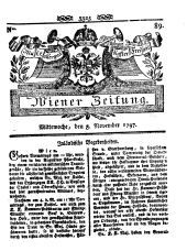 Wiener Zeitung 17971108 Seite: 1