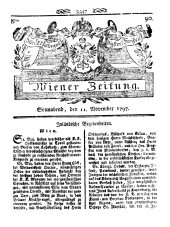 Wiener Zeitung 17971111 Seite: 1