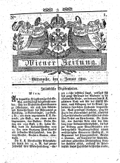 Wiener Zeitung 18000101 Seite: 1