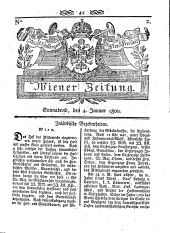 Wiener Zeitung 18000104 Seite: 1