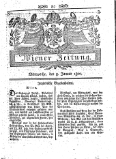 Wiener Zeitung 18000108 Seite: 1