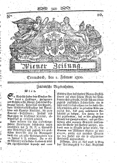 Wiener Zeitung 18000201 Seite: 1