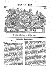 Wiener Zeitung 18000301 Seite: 1