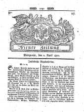 Wiener Zeitung 18000402 Seite: 1