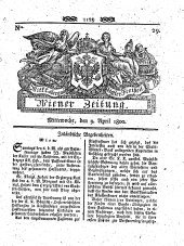 Wiener Zeitung 18000409 Seite: 1