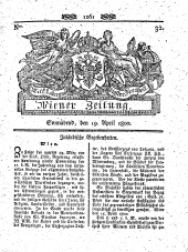 Wiener Zeitung 18000419 Seite: 1