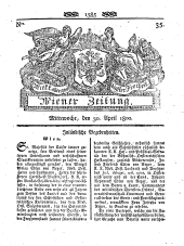 Wiener Zeitung 18000430 Seite: 1