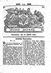 Wiener Zeitung 18000726 Seite: 1