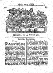 Wiener Zeitung 18001015 Seite: 1