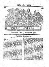 Wiener Zeitung 18001115 Seite: 1