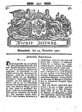 Wiener Zeitung 18001129 Seite: 1