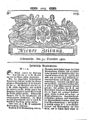 Wiener Zeitung 18001231 Seite: 1