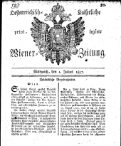 Wiener Zeitung 18070701 Seite: 1