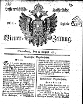 Wiener Zeitung 18070808 Seite: 1