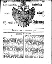 Wiener Zeitung 18070916 Seite: 1
