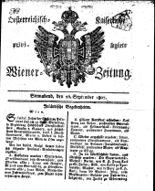 Wiener Zeitung 18070926 Seite: 1
