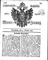 Wiener Zeitung 18071003 Seite: 1