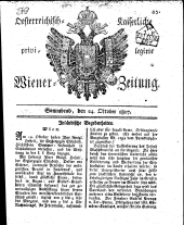 Wiener Zeitung 18071024 Seite: 1
