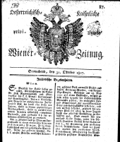 Wiener Zeitung 18071031 Seite: 1