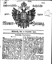 Wiener Zeitung 18071216 Seite: 1