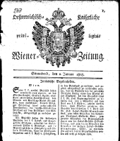 Wiener Zeitung 18080102 Seite: 1